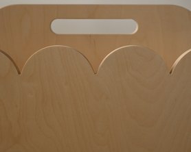 Переносная полка Фло с ручкой натуральная-6