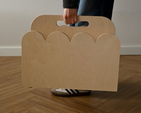 Переносная полка Фло с ручкой натуральная-5