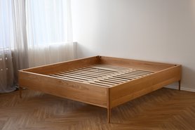 Кровать двуспальная из массива бука без изголовья Эмпи в наличии-3
