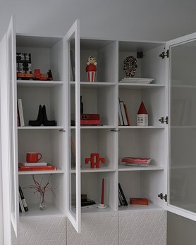 Книжный стеллаж со стеклом Моди Соты ЛИКВИДАЦИЯ-8