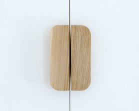 Ручка мебельная деревянная Полуовал - комплект-1
