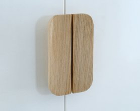 Ручка мебельная деревянная Полуовал - комплект-6