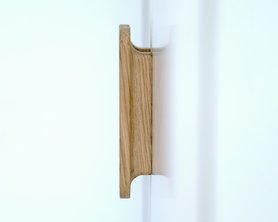 Ручка мебельная деревянная Полуовал - комплект-3