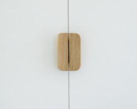 Ручка мебельная деревянная Полуовал - комплект-5