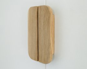 Ручка мебельная деревянная Полуовал - комплект-2