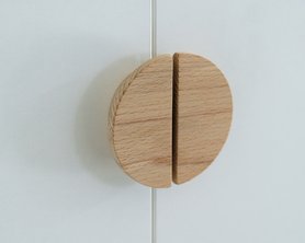 Ручка мебельная деревянная Полукруг - комплект-1