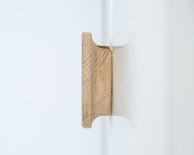 Ручка мебельная деревянная Полукруг - комплект-3