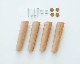 Ножки мебельные деревянные наклонные Бук 150 мм - комплект 4шт-3