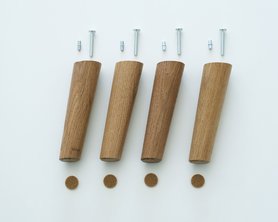Ножки мебельные деревянные наклонные Дуб 150 мм - комплект 4шт-1
