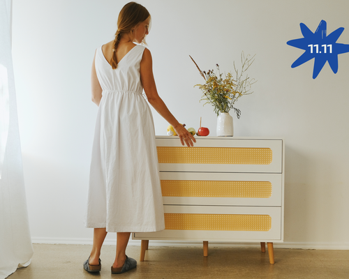 Комод ротанг Луми три ящика  11.11. Черная пятница