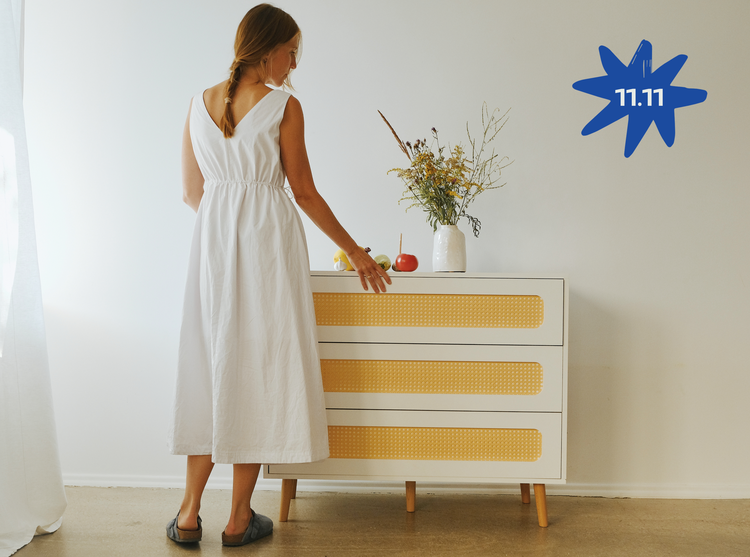 Комод ротанг Луми три ящика  11.11. Черная пятница