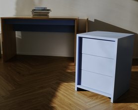 Тумбочка на колесиках с ящиками Cabinet-1