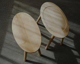 Табурет Ретро из массива-4