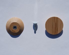 Ручка мебельная деревянная Наклонная - комплект 2шт-4