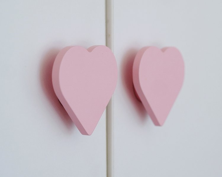 Ручка мебельная Сердце - комплект 2шт