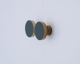 Ручка мебельная деревянная Кнопка - комплект 2шт-19