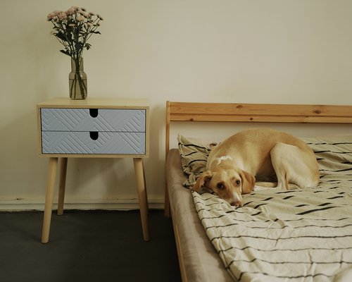 Прикроватная тумбочка Ретро Геометрия Лак