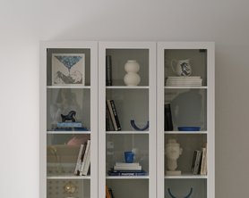 Книжный стеллаж со стеклом Моди Соты ЛИКВИДАЦИЯ-3