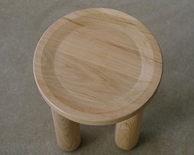 Столик - табурет Мон дубовый на 3-х ножках-2