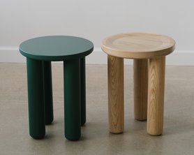 Столик - табурет Мон дубовый на 3-х ножках-4