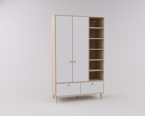 Шкаф для одежды с полками ББ-1