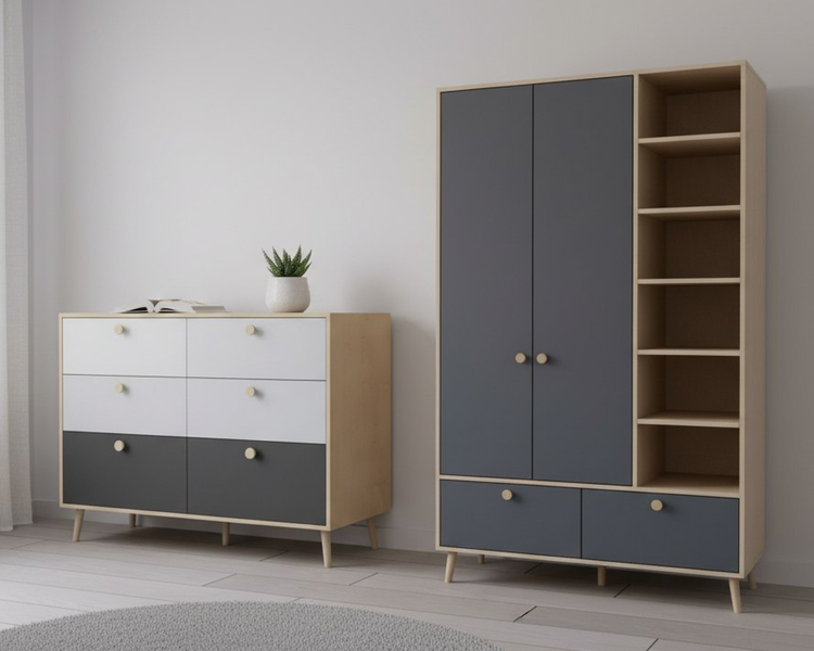 Шкаф для одежды с полками БС-1