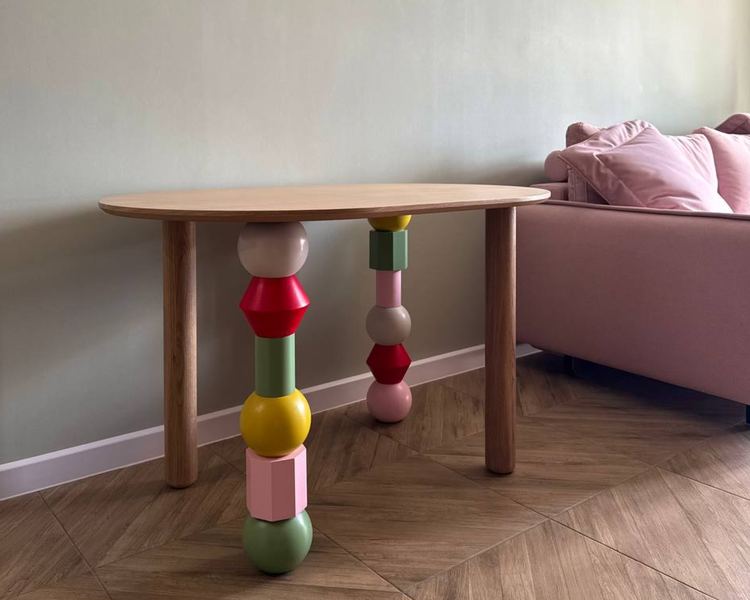 Стол из шпона Дуба с ножками Конструктор Арт.7453