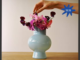 Ваза для цветов голубая  11.11. Черная пятница-1