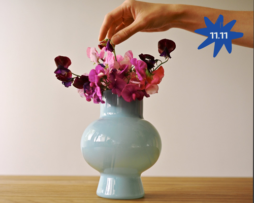 Ваза для цветов голубая  11.11. Черная пятница