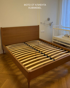 Кровать двуспальная из массива бука-11