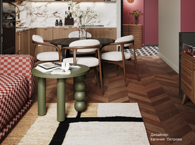 Журнальный столик с разноцветной ножкой Шары-7