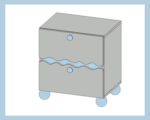 Тумба MON с ящиками Арт.9661