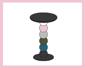 Кофейный столик на разноцветной ножке шар Арт. 9368-1 Кофейный столик на разноцветной ножке шар Арт. 9368-1