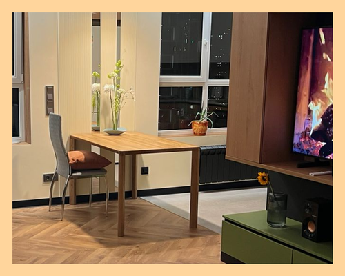 Стол обеденный Куб из массива дуба Арт.9102