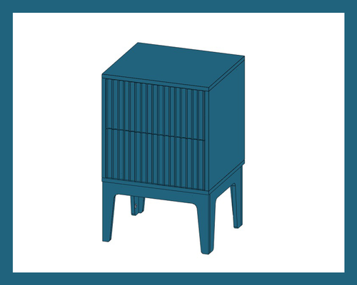 Тумба с объёмными полосками Flow Арт.9205