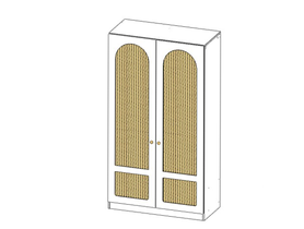 Шкаф с ротанговым полотном Луми Арт. 9078-1