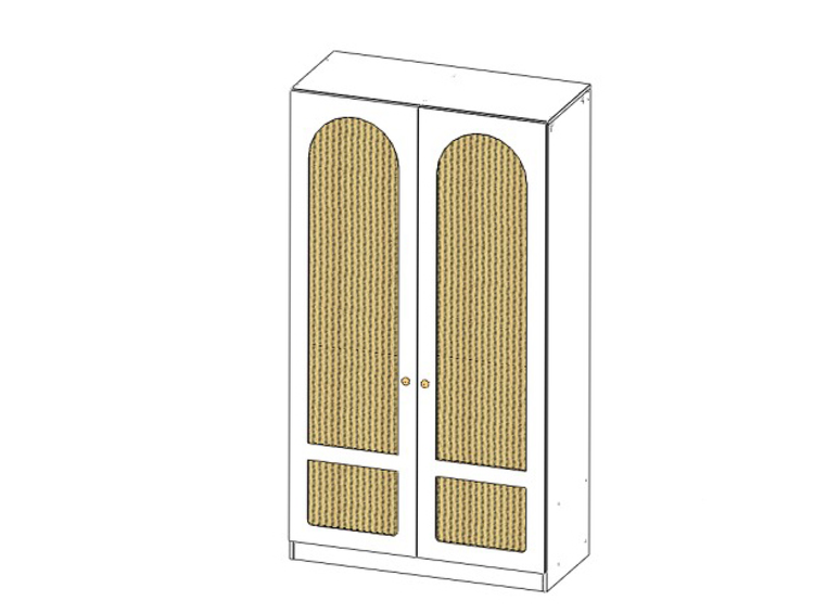 Шкаф с ротанговым полотном Луми Арт. 9078