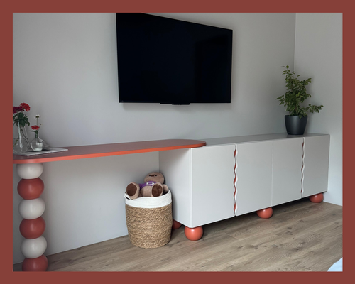 Тумба MON cо столом на ножке Шар Арт. 8786