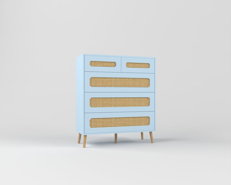 Комод высокий ротанг Луми