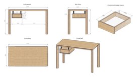Письменный стол Куб с ящиком-4
