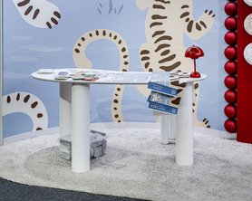 Стол Фасоль с ножками цилиндр-17