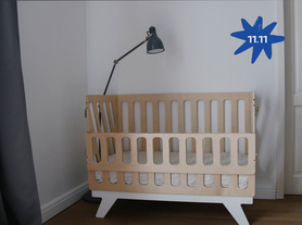 Детская кроватка для новорождённых Милки с откидным бортиком 11.11. Черная пятница-3