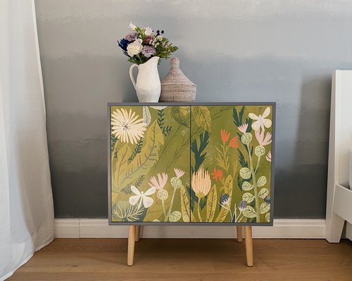 Тумба с принтом "По утру в поле"