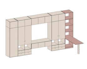 Тумба под ТВ Форма подвесная-3