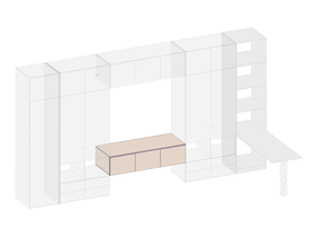 Тумба под ТВ Форма подвесная-1