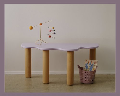 Скамья MON с деревянными ножками