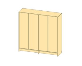 Шкаф для одежды Cabinet четырехстворчатый-2