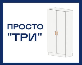 Шкаф Просто «Три» из ЛДСП-9