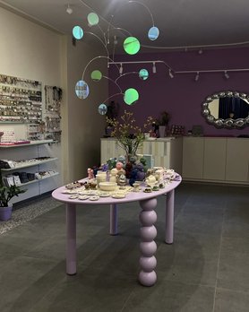 Стол обеденный MON Боб  с ножкой Шары Арт.8307-3