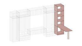 Угловой стол с антресолью Форма-1